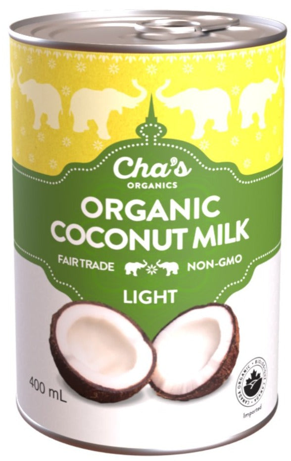 Organic Light Coconut Milk by Cha's Organics 400ml