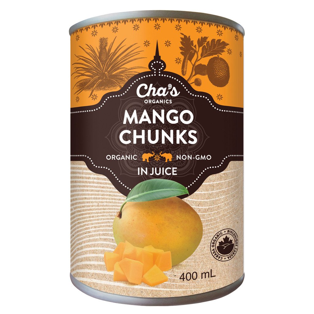 Morceaux de Mangue en Jus par Cha's Organics 400ml