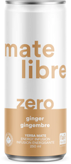 Ginger Zero Organic Yerba Mate Energy Infusion par Mate Libre, 250 ml