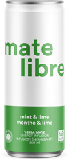 Infusion énergétique Yerba Mate bio à la menthe et au citron vert par Maté Libre, 250 ml