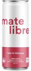 Rose &amp; Hibiscus Organic Yerba Mate Energy Infusion by Mate Libre, 250ml