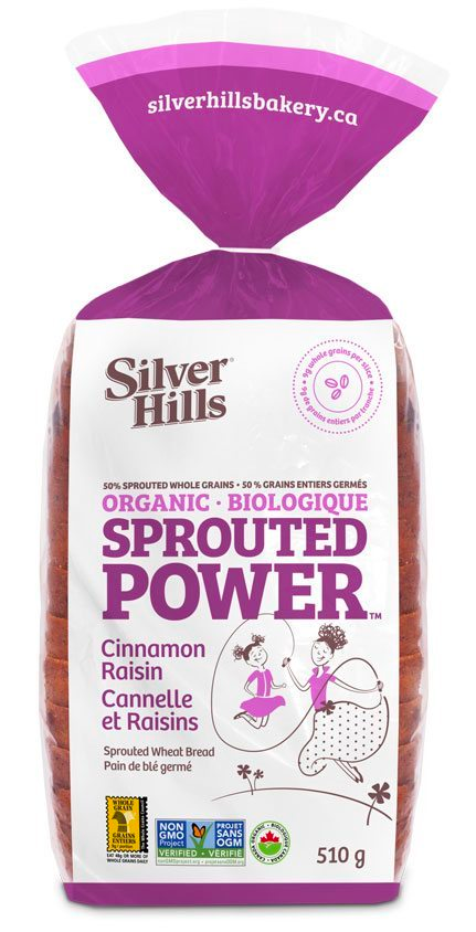 Organic Cinnamon Raisin 50% Sprouted Bread by Silver Hills Bakery 510g