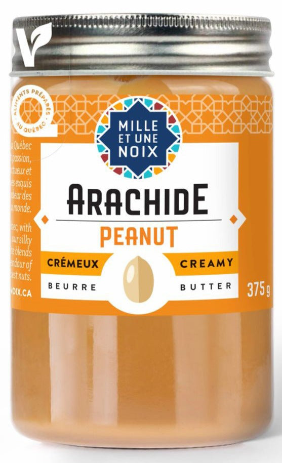Creamy Peanut Butter by Mille et une Noix, 375g