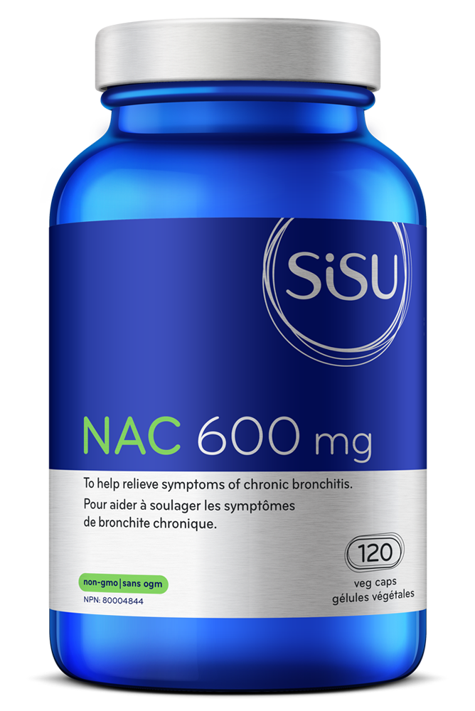 NAC 600mg par Sisu, 120 capsules