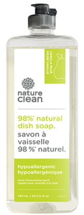Liquide Vaisselle Vanille Poire de Nature Clean 740ml 