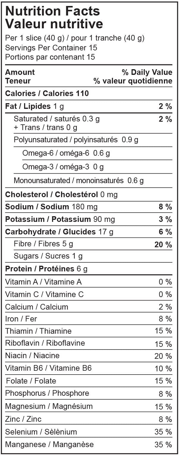 Pain de grains entiers germés d&#39;écureuil par Silver Hills Bakery 600 g