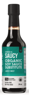 Substitut de sauce soja bio légèrement sucré par Naked &amp;amp; Saucy 296 ml