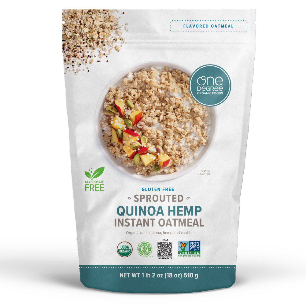 Sprouted Quinoa Hemp Instant Oatmeal by One Degree, 510g