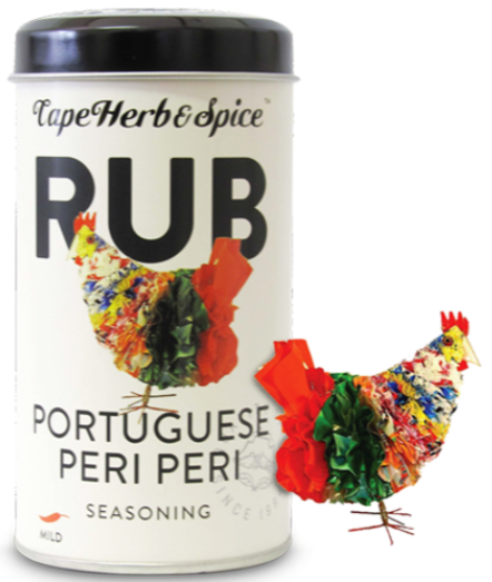 Portuguese Peri Peri Mild Rub Shaker by Cape Herb & Spice 100g