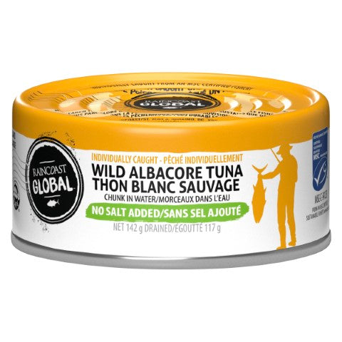 Wild Albacore Tuna in Water- No Salt Added by Raincoast, 142g
