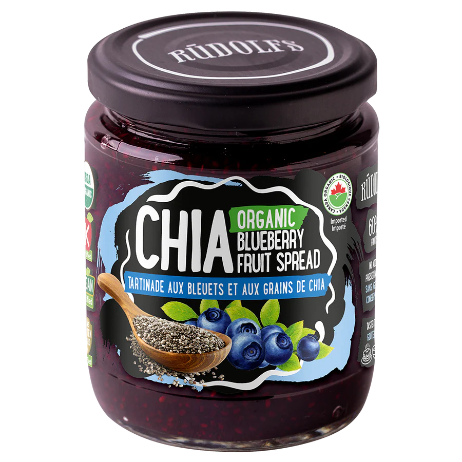 Organic Chia Blueberry Spread by Rudolfs, 250g