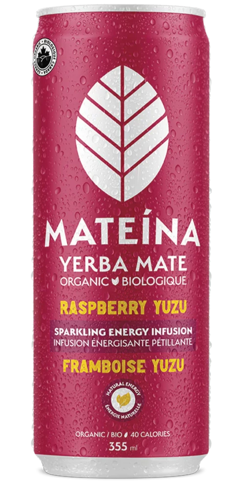 Organic Raspberry Yuzu Yerba Mate Energy Infusion by Mateína, 355 mL