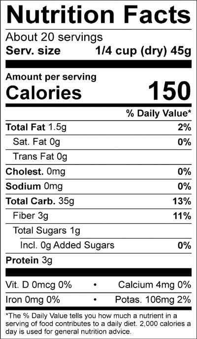 Riz brun biologique à grain court par Lundberg 907g