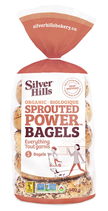Everything Sprouted Power Bagels by Silver Hills Bakery 400g