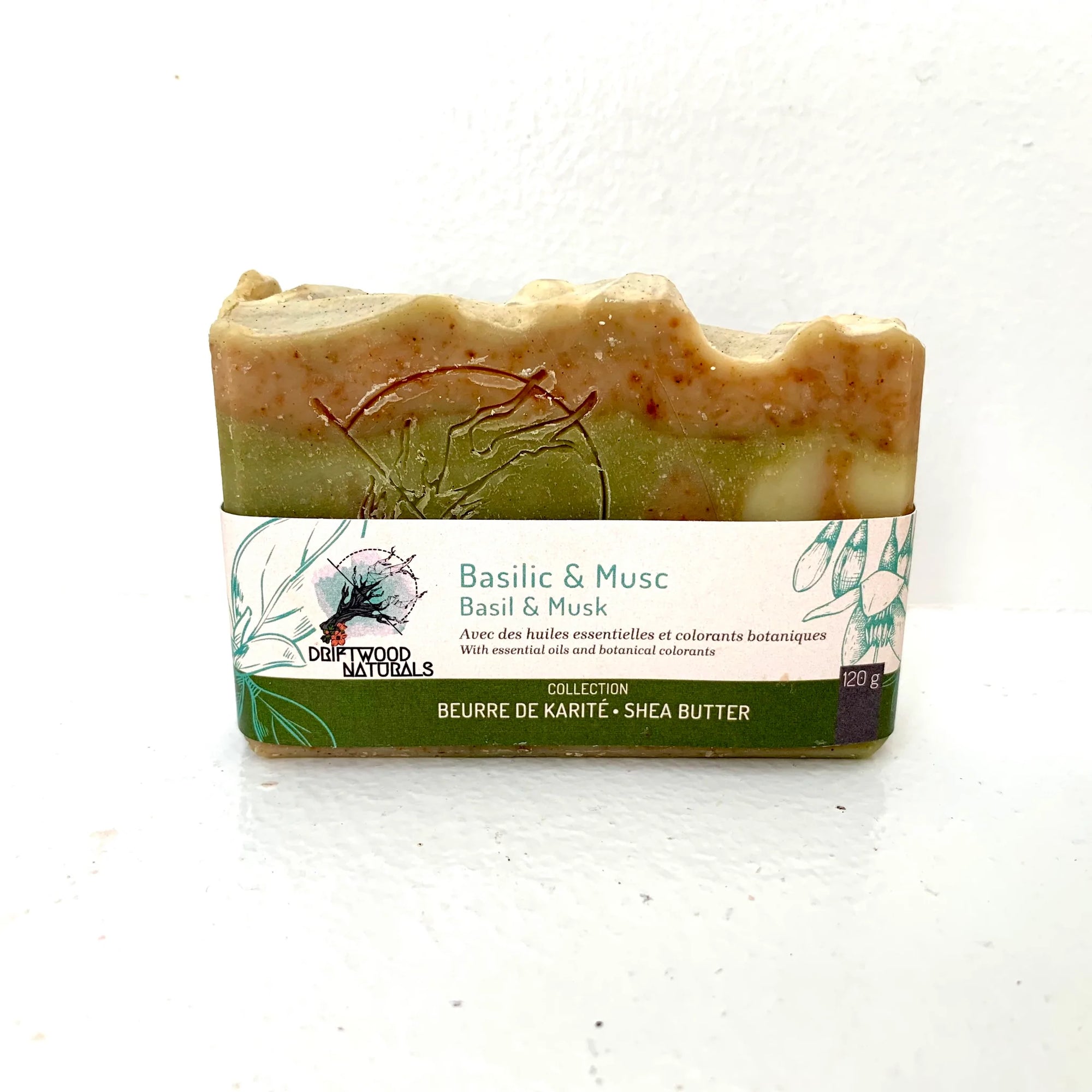 Basil & Musk Soap by Driftwood Naturals, 120g