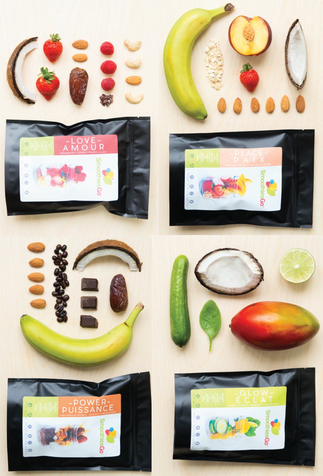 Pack de 12 3 Power 3 Love 3 Glow 3 Peace