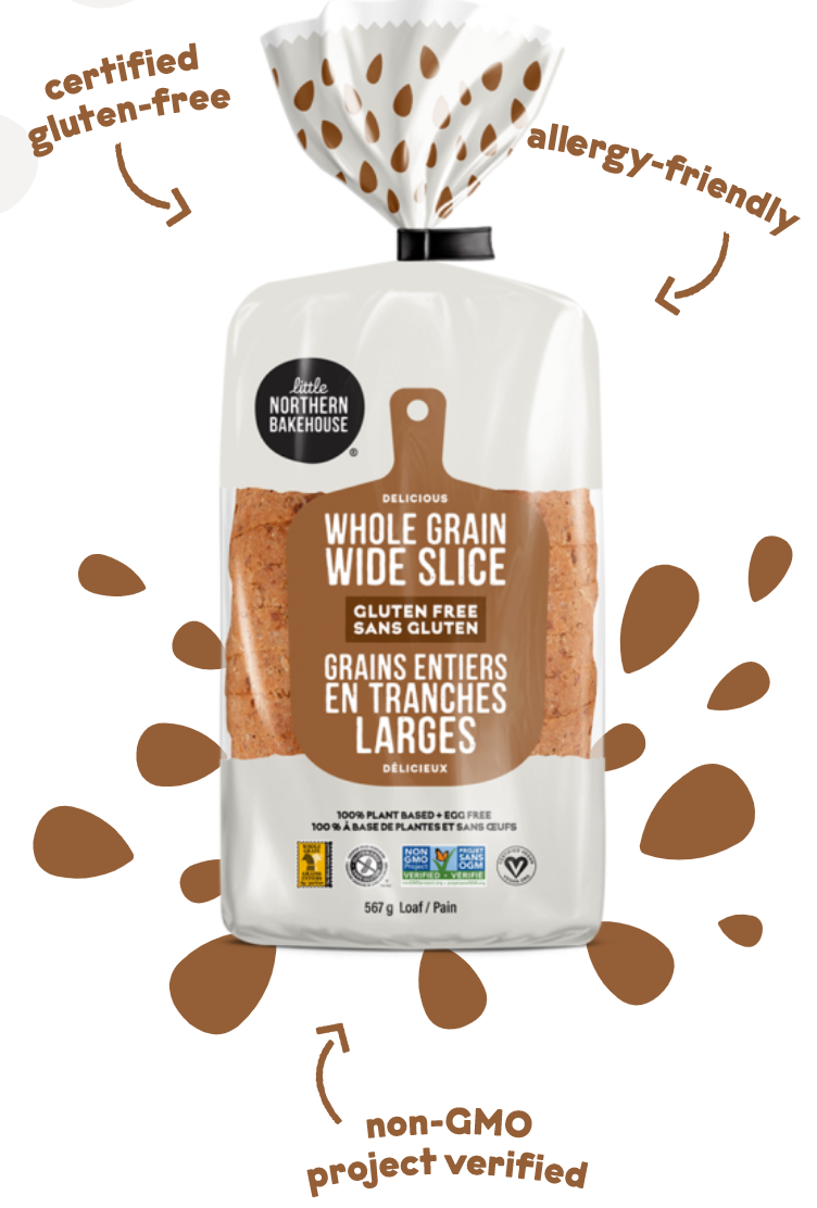 Pain sans gluten à tranches larges de grains entiers par Little Northern Bakehouse 