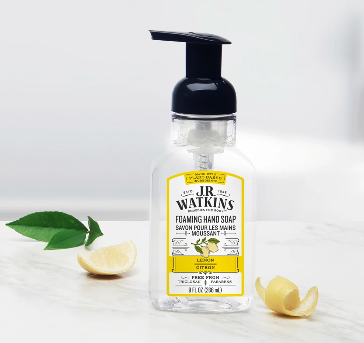 Savon moussant pour les mains au citron par JR Watkins 266 ml 