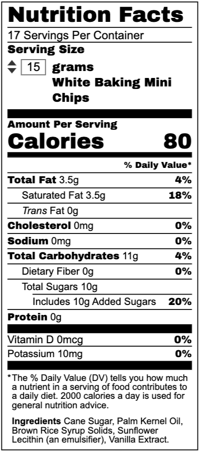 Mini pépites de chocolat blanc par Enjoy Life 255g 