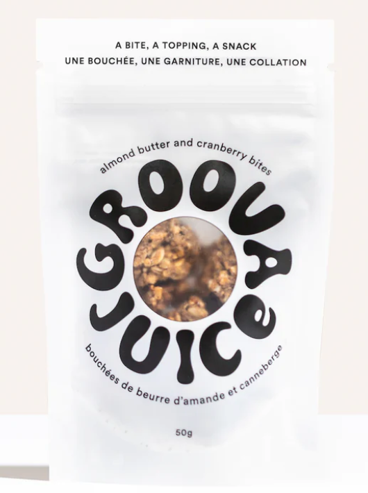 Groova Bites: Almond Butter Cranberry Clusters, 50g