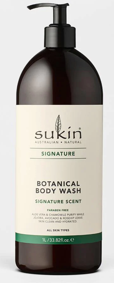 Pompe de lavage corporel botanique par Sukin, 1L 
