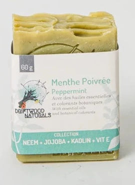 Barre de shampooing à la menthe poivrée par Driftwood Naturals, 60 g