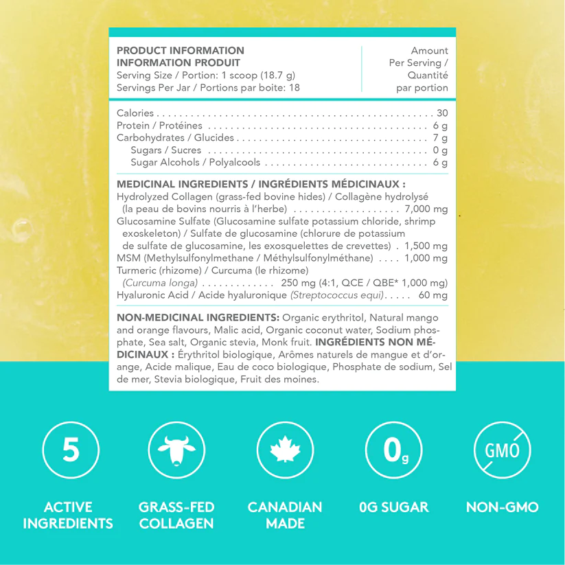 Sproos vos articulations mangue curcuma