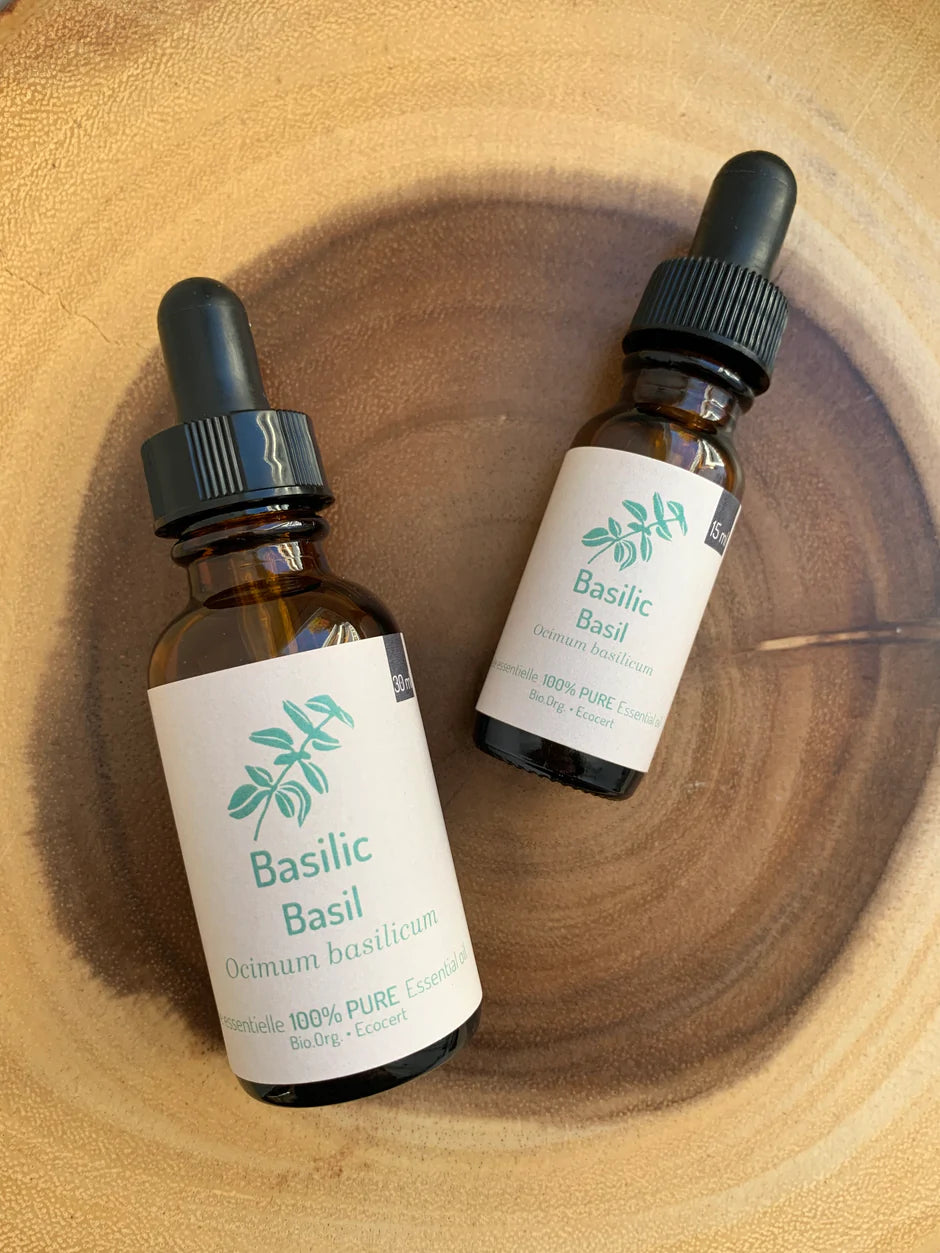 Organic Basil Essential Oil by Driftwood Naturals, 30 ml