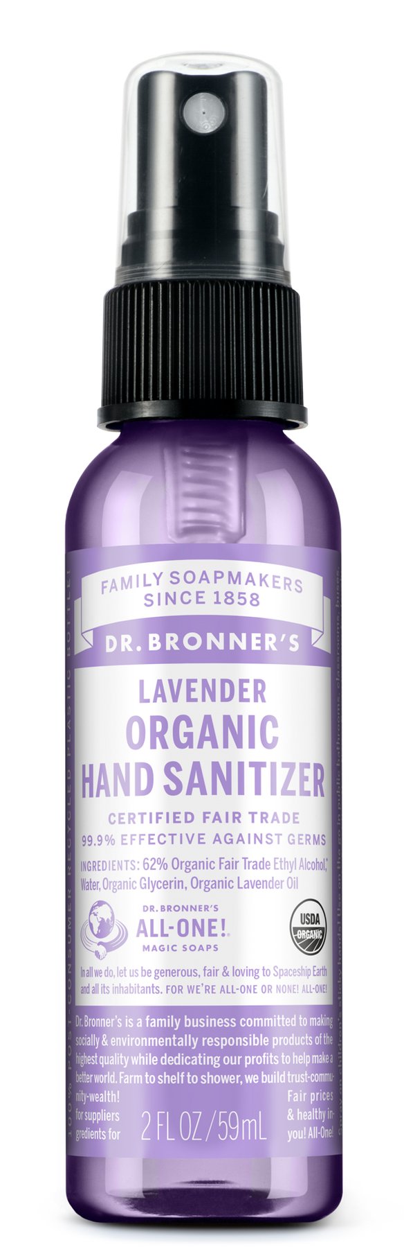 Désinfectant pour les mains bio à la lavande par Dr. Bronner's 