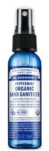 Désinfectant pour les mains bio à la menthe poivrée par Dr. Bronner&#39;s 59 ml 