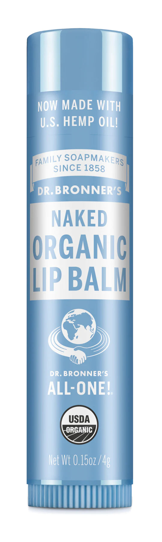 Baume à lèvres bio Naked par Dr Bronner's, 4g