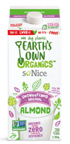 Organic Almond Milk Unsweetened Original by So Nice by Earth’s Own, 1.75ml