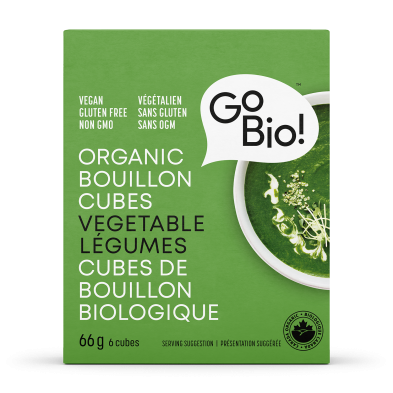 Cubes de bouillon de légumes bio par GoBio, 66g