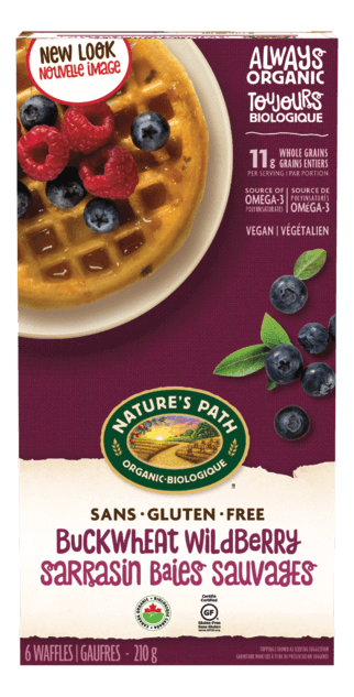 Organic Buckwheat Wild Berry Waffles by Nature's Path, 210g