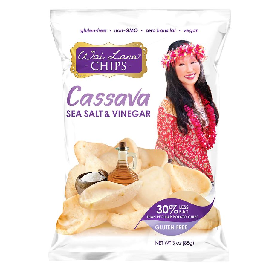 Sea Salt & Vinegar Cassava Chips by Wai Lana, 85g