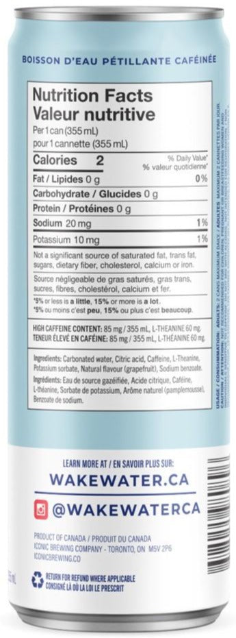 Eau de sillage au citron, 4 canettes 355 ml