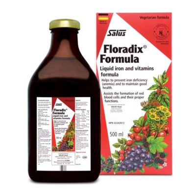 Formule de fer liquide Floradix par Salus, 500 ml