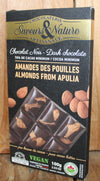 Organic Vegan Dark Chocolate 70% with Almond by Saveurs &amp; Nature 100 g