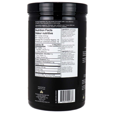 Protéine de bouillon d&#39;os au chocolat par Ancient Nutrition, 357 g