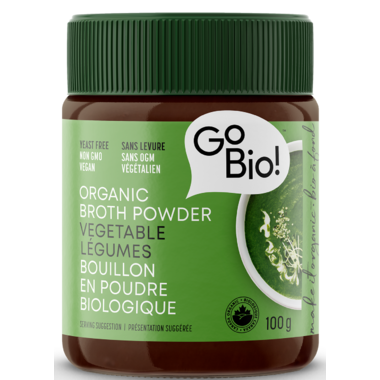 Organic Yeast-Free Vegetable Broth Powder by GoBio, 100mg