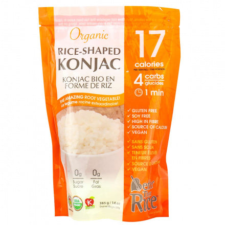 Mieux que le riz konjac en forme de riz bio 17 calories 385 g