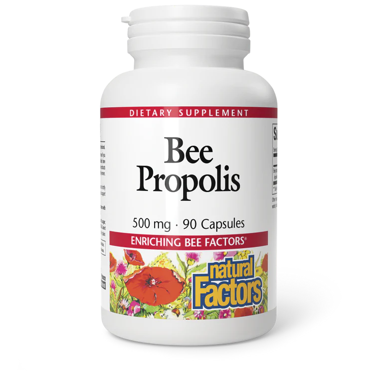 Propolis d'abeille 500 mg de Natural Factors, 90 capsules