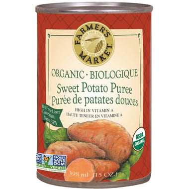 Purée de patate douce biologique par Farmer's Market, 398 ml