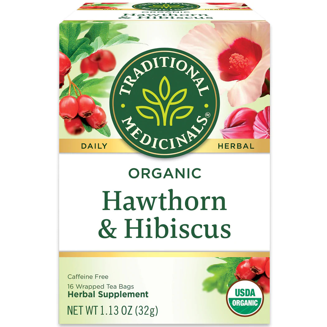 Organic Hawthorn & Hibiscus Tea by Traditional Medicinals, 32g
