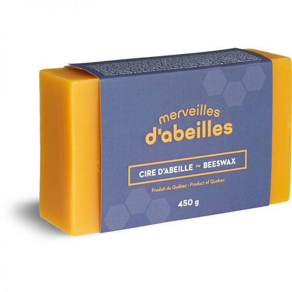 Cire d'abeille locale du Québec par Merveilles D'Abeilles, 450 g
