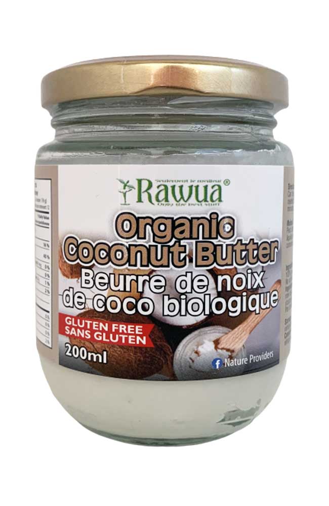 Beurre de noix de coco biologique par Rawua, 200 ml