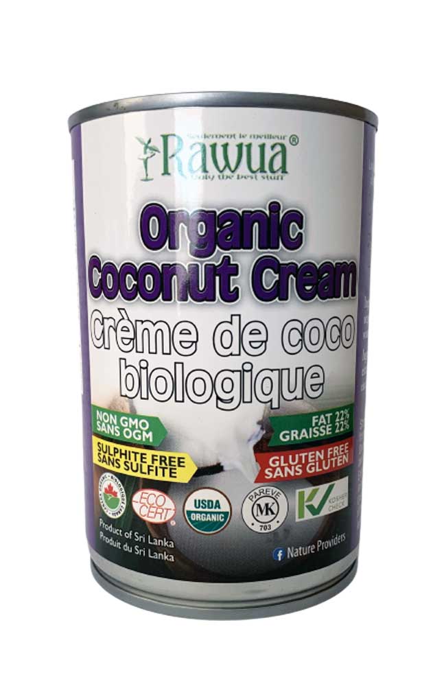 Organic Coconut Cream 22% by Rawua, 400ml