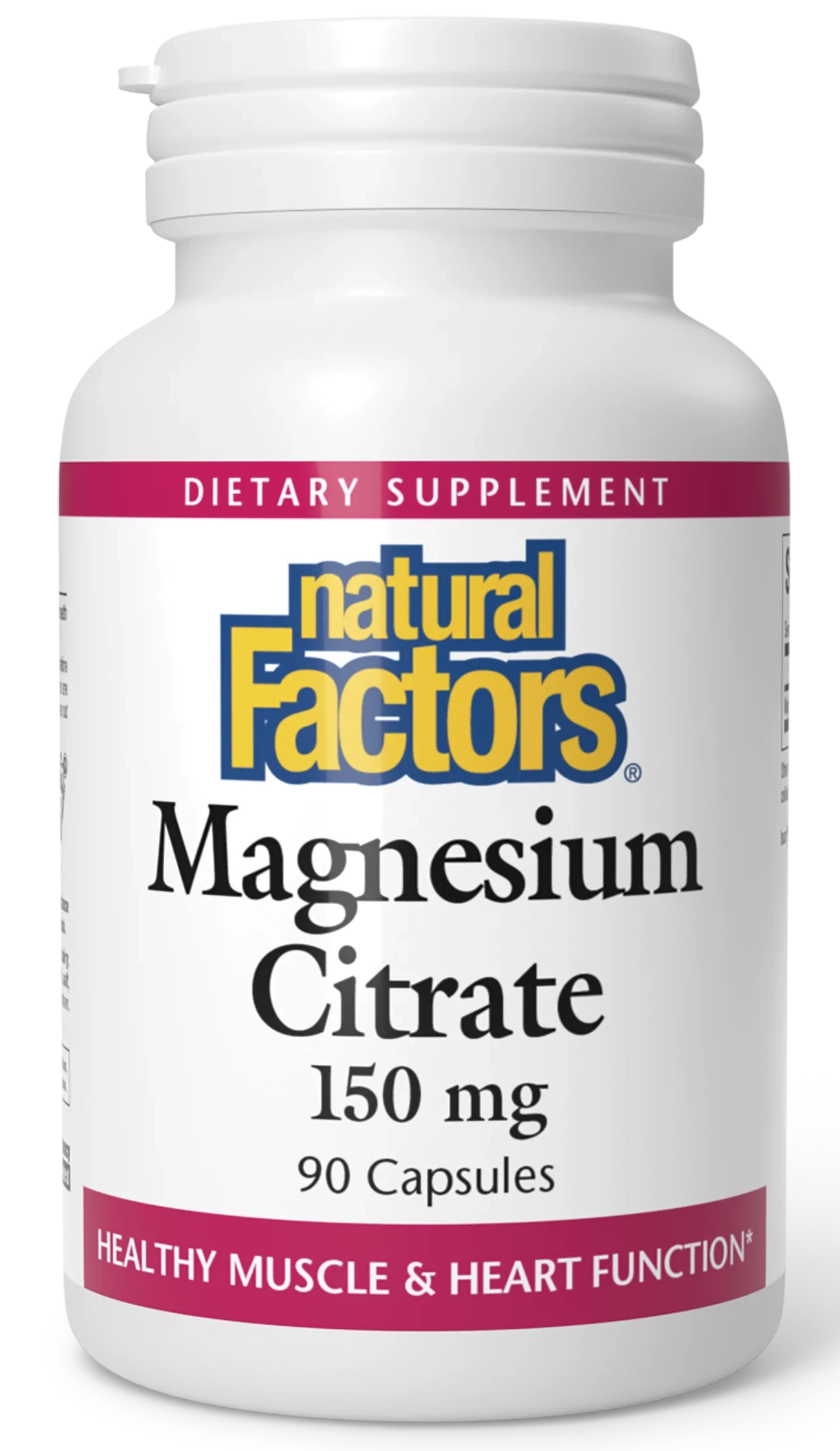 Magnesium Citrate 150 mg by Natural Factors, 90 cap