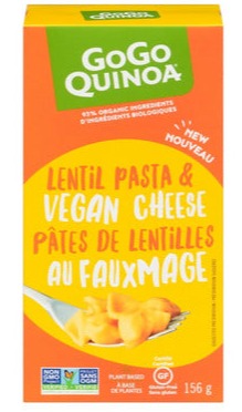 Pâtes aux lentilles et fromage végétalien par GoGo Quinoa, 156 g