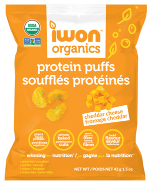 Organic Snack Sized Cheddar Cheese Protein Puffs,  42g